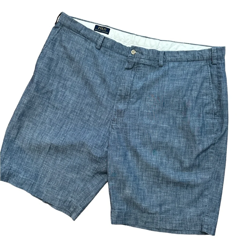 Polo Ralph Lauren Men’s Chino Shorts Size 44B Blue/Gray Casual Cotton Shorts